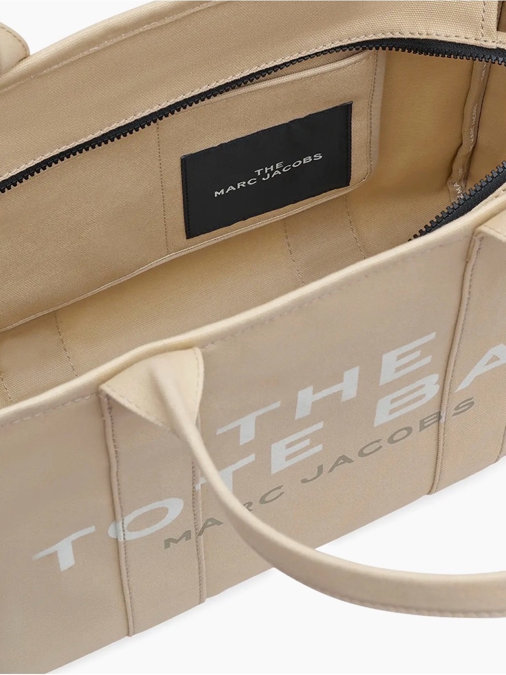 Marc Jacobs Beige Canvas Logo Tote - Picture 3 of 15